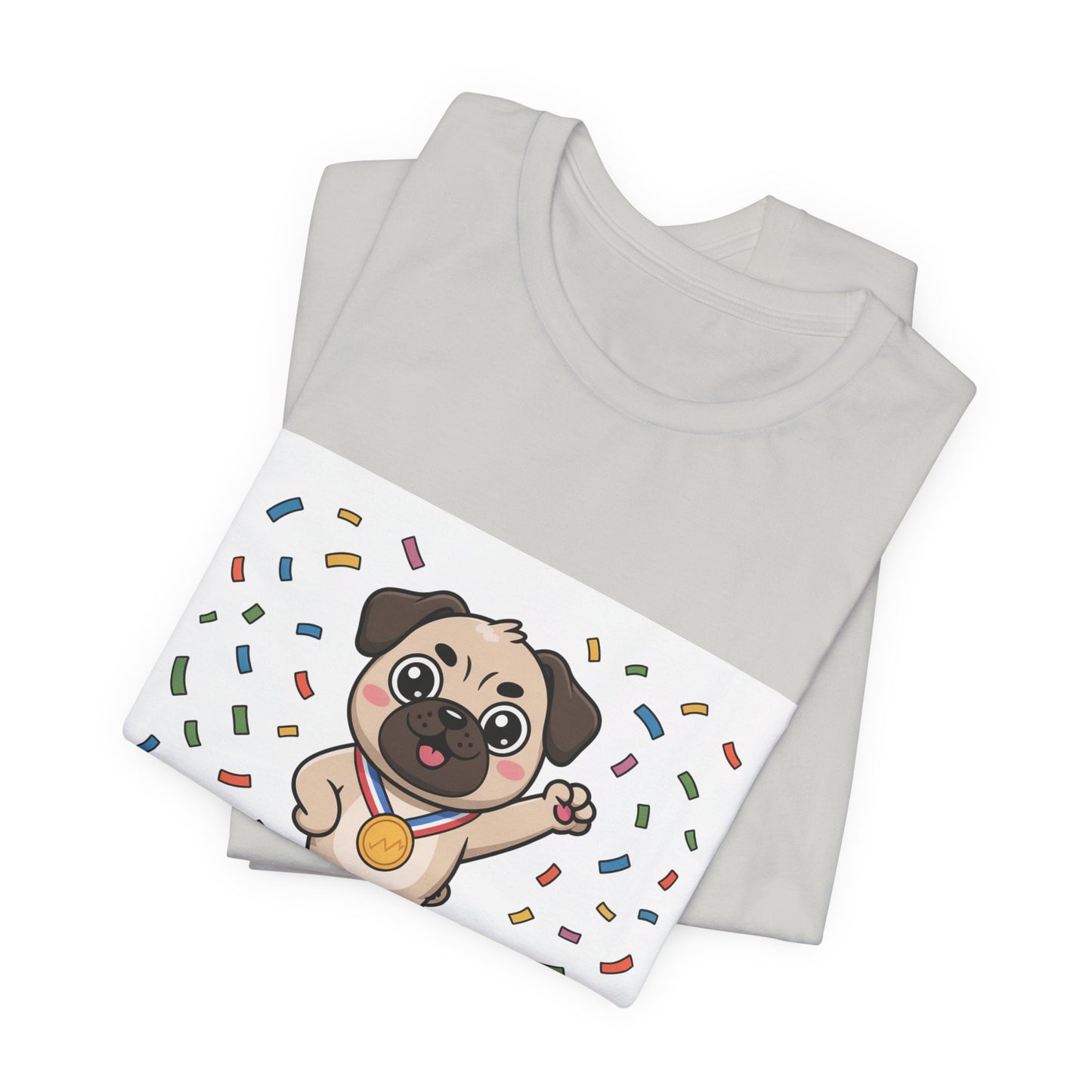 Wiggle Champion 2025 - Funny Pug T-Shirt for Dog Lovers
