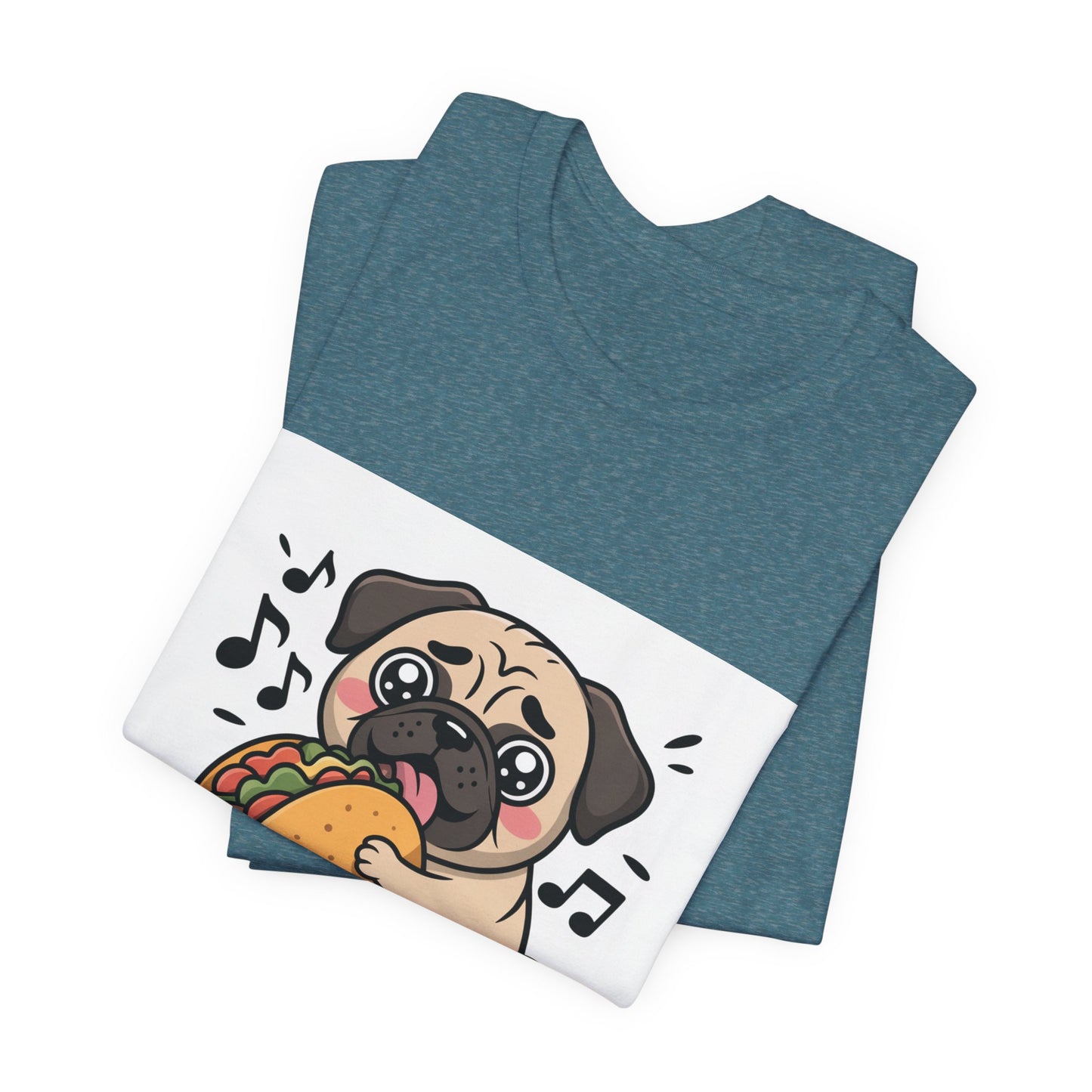 Inhale Tacos Exhale Snorts - Funny Pug T-Shirt for Dog Lovers