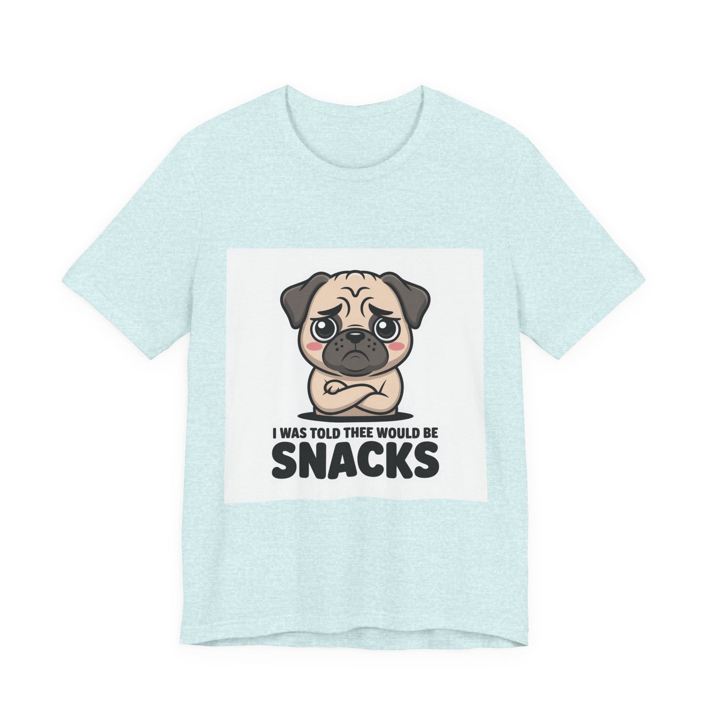 I Was Told There Would Be Snacks - Funny Pug T-Shirt for Dog Lovers