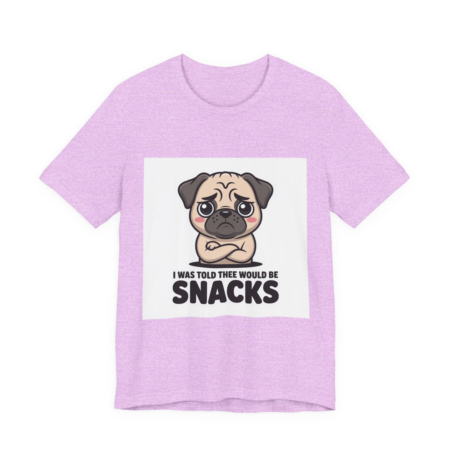 I Was Told There Would Be Snacks - Funny Pug T-Shirt for Dog Lovers