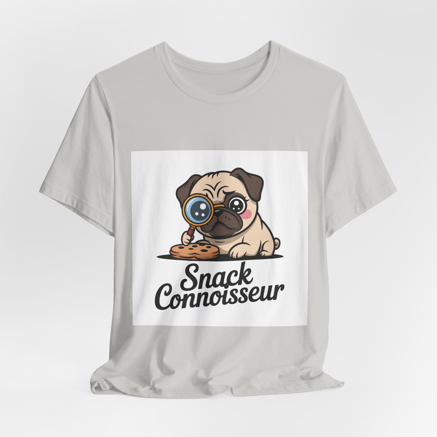 Snack Connoisseur - Funny Pug T-Shirt for Dog Lovers