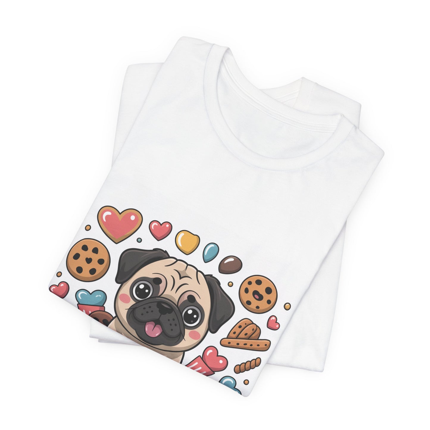 Treat Yo Self - Funny Pug T-Shirt for Dog Lovers