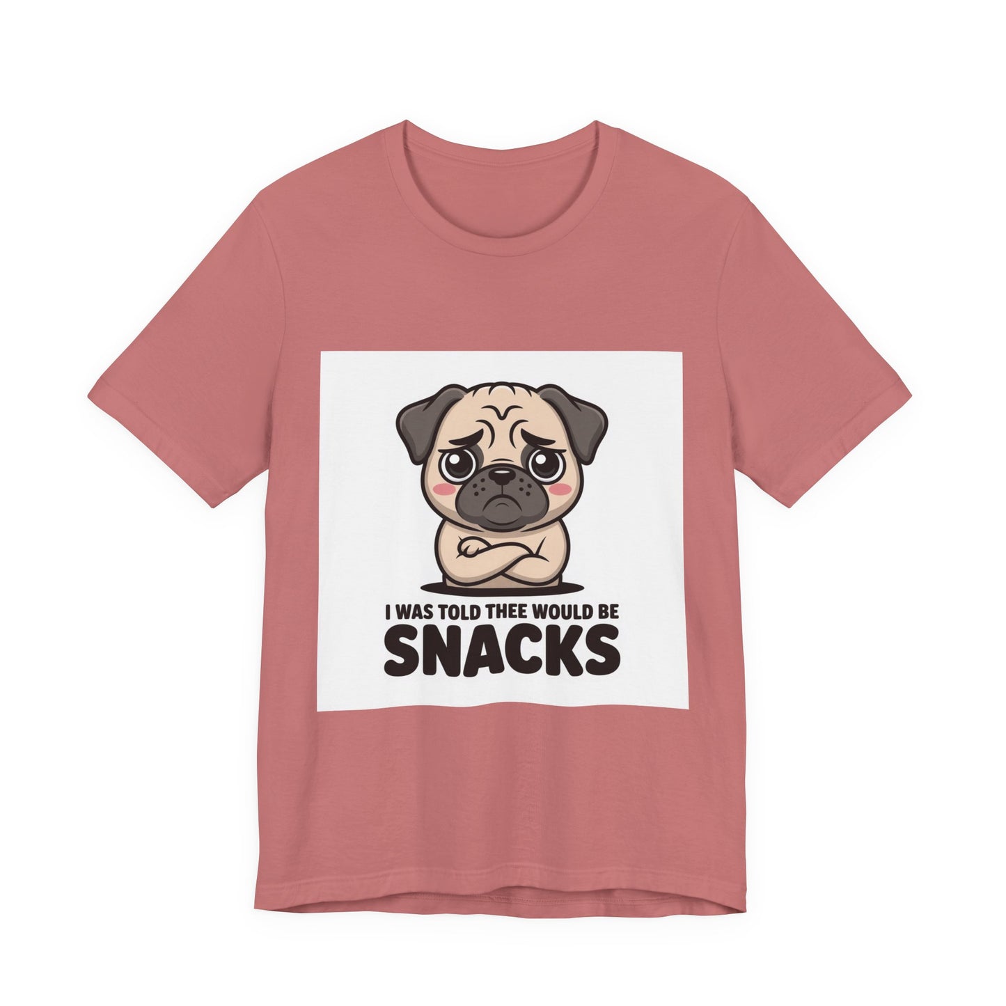 I Was Told There Would Be Snacks - Funny Pug T-Shirt for Dog Lovers