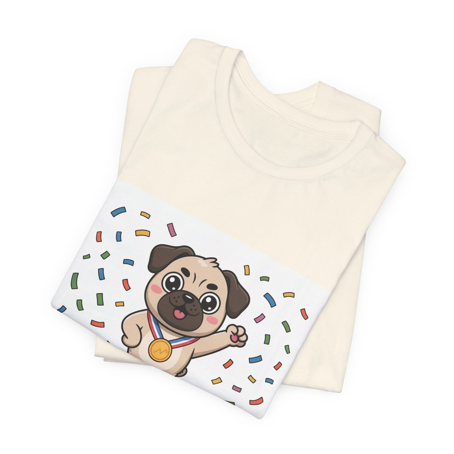 Wiggle Champion 2025 - Funny Pug T-Shirt for Dog Lovers