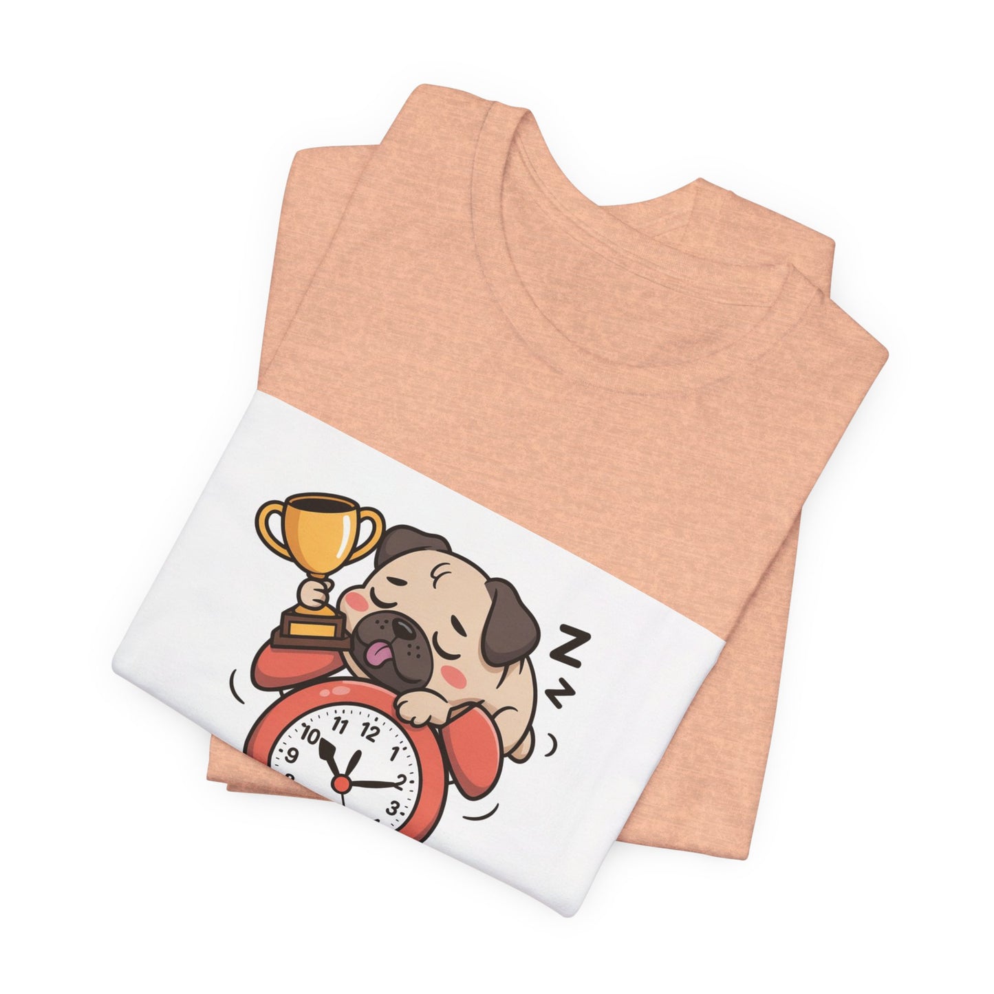 Snooze Button Champion - Funny Pug T-Shirt for Dog Lovers