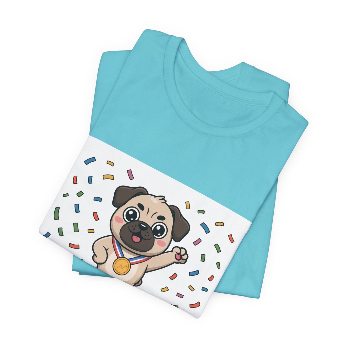 Wiggle Champion 2025 - Funny Pug T-Shirt for Dog Lovers
