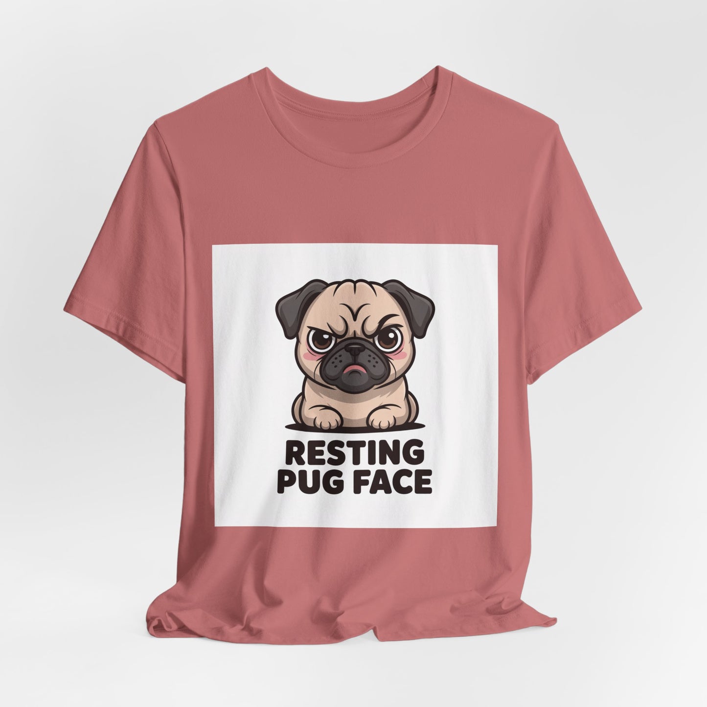 Resting Pug Face - Funny Pug T-Shirt for Dog Lovers