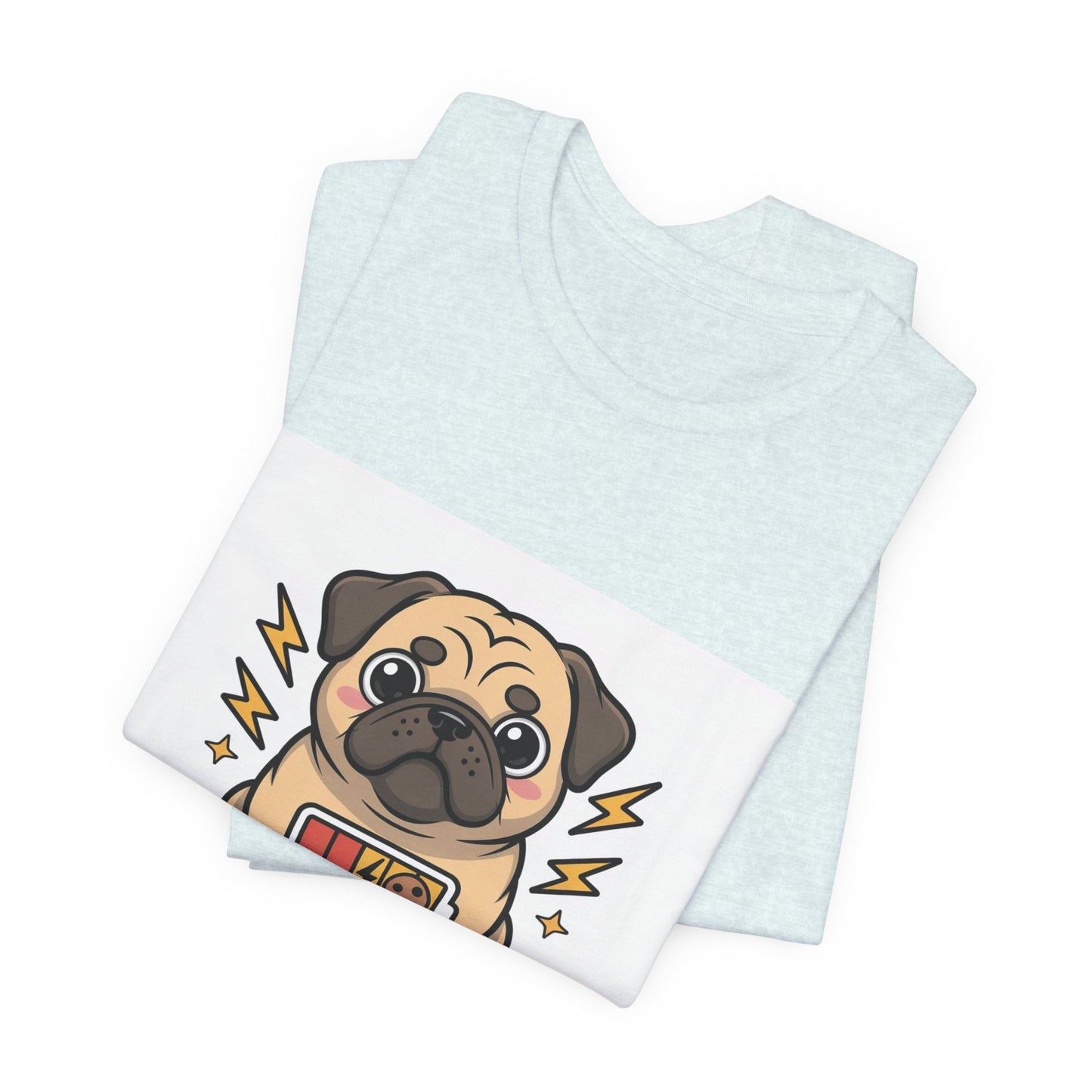 Powered By Treats - Funny Pug T-Shirt for Dog Lovers