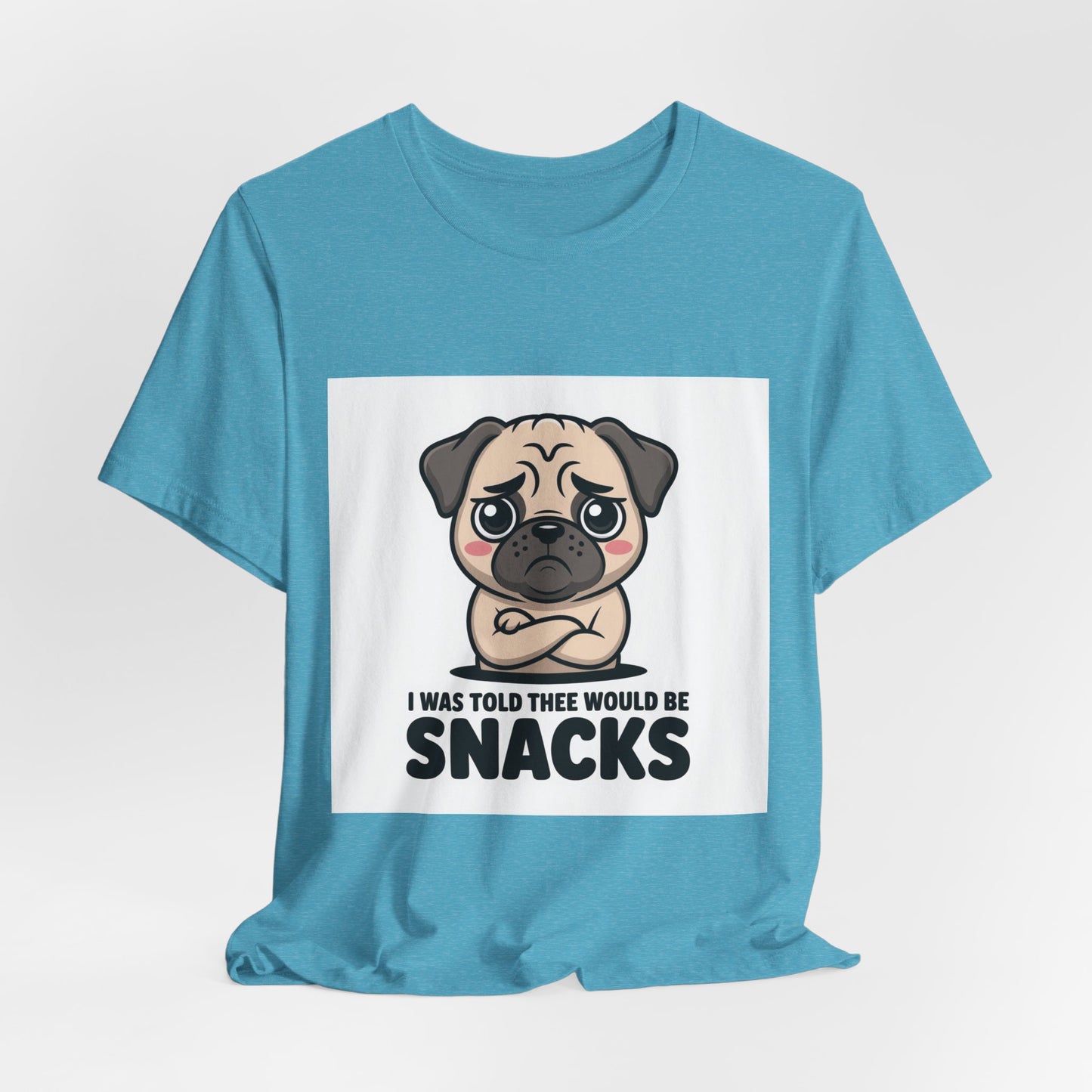 I Was Told There Would Be Snacks - Funny Pug T-Shirt for Dog Lovers