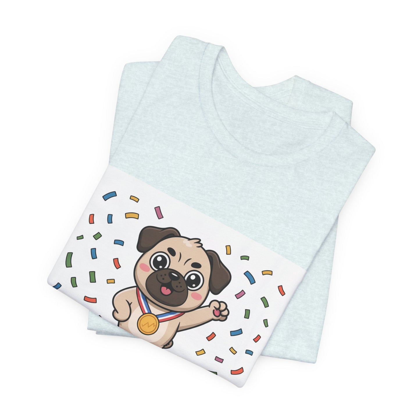 Wiggle Champion 2025 - Funny Pug T-Shirt for Dog Lovers