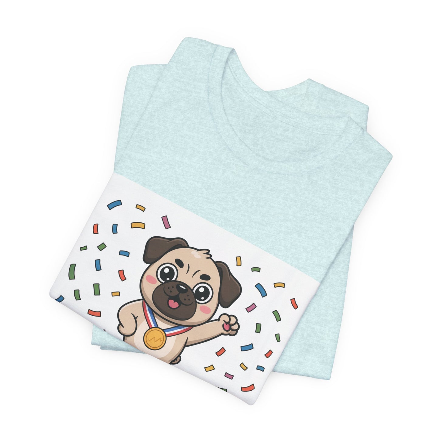 Wiggle Champion 2025 - Funny Pug T-Shirt for Dog Lovers