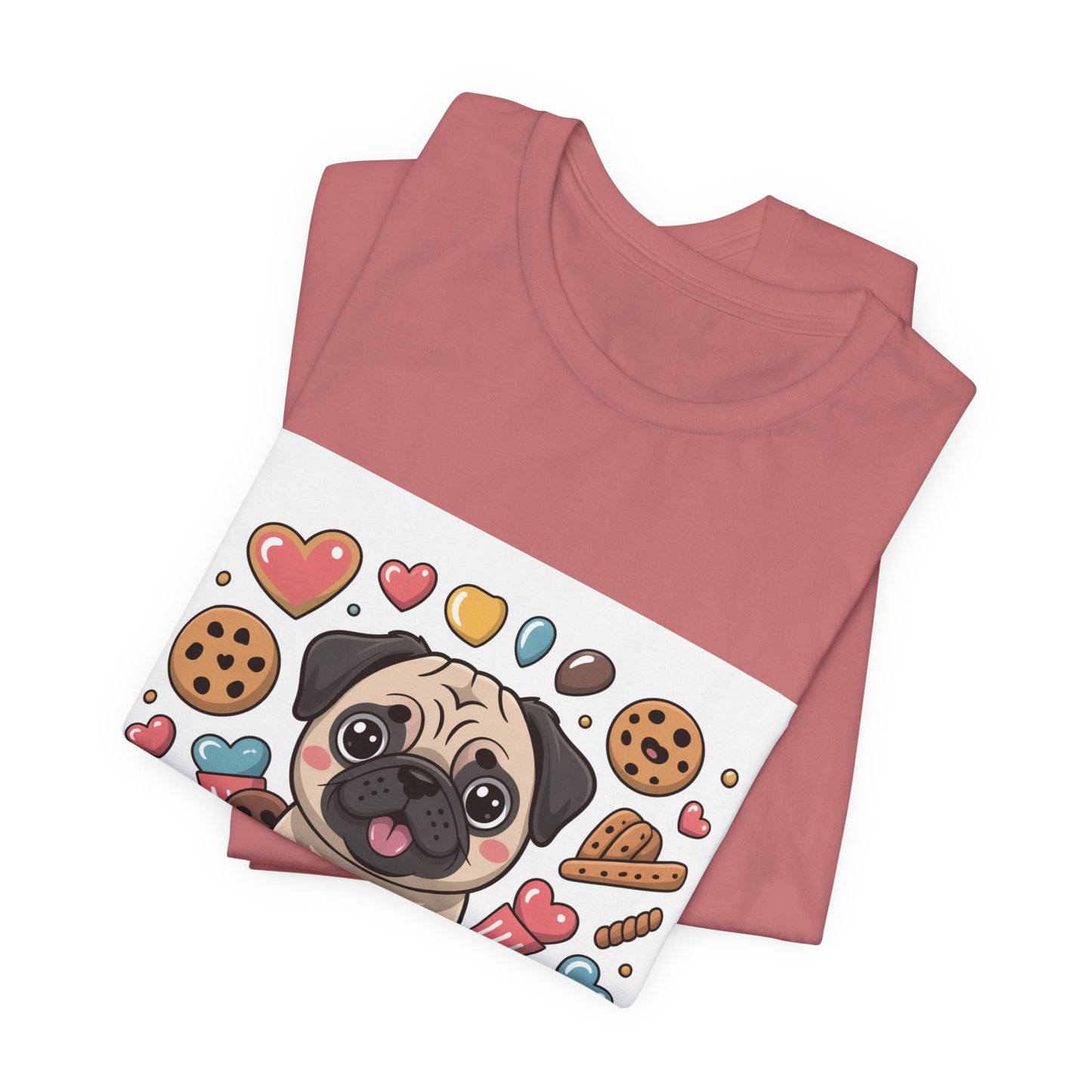 Treat Yo Self - Funny Pug T-Shirt for Dog Lovers