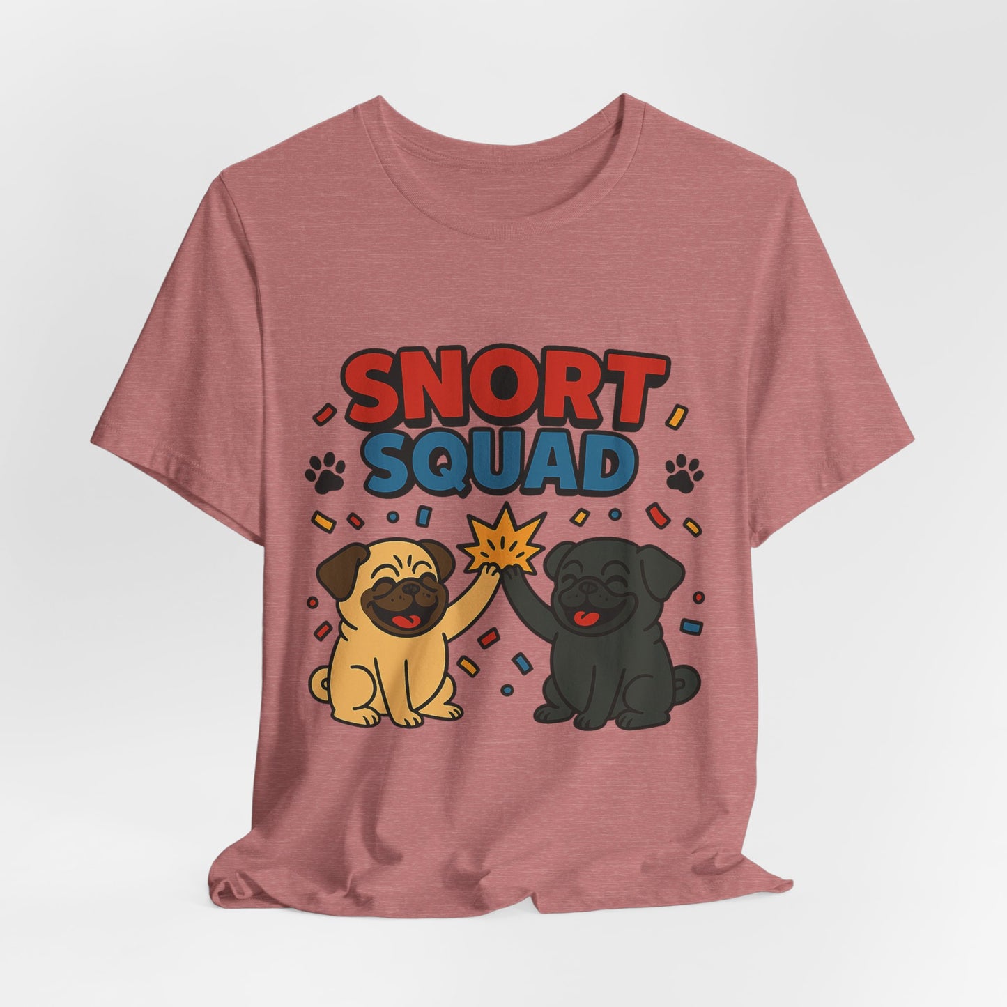 Snort Squad Pug Tee - Funny Pug T-Shirt for Dog Lovers