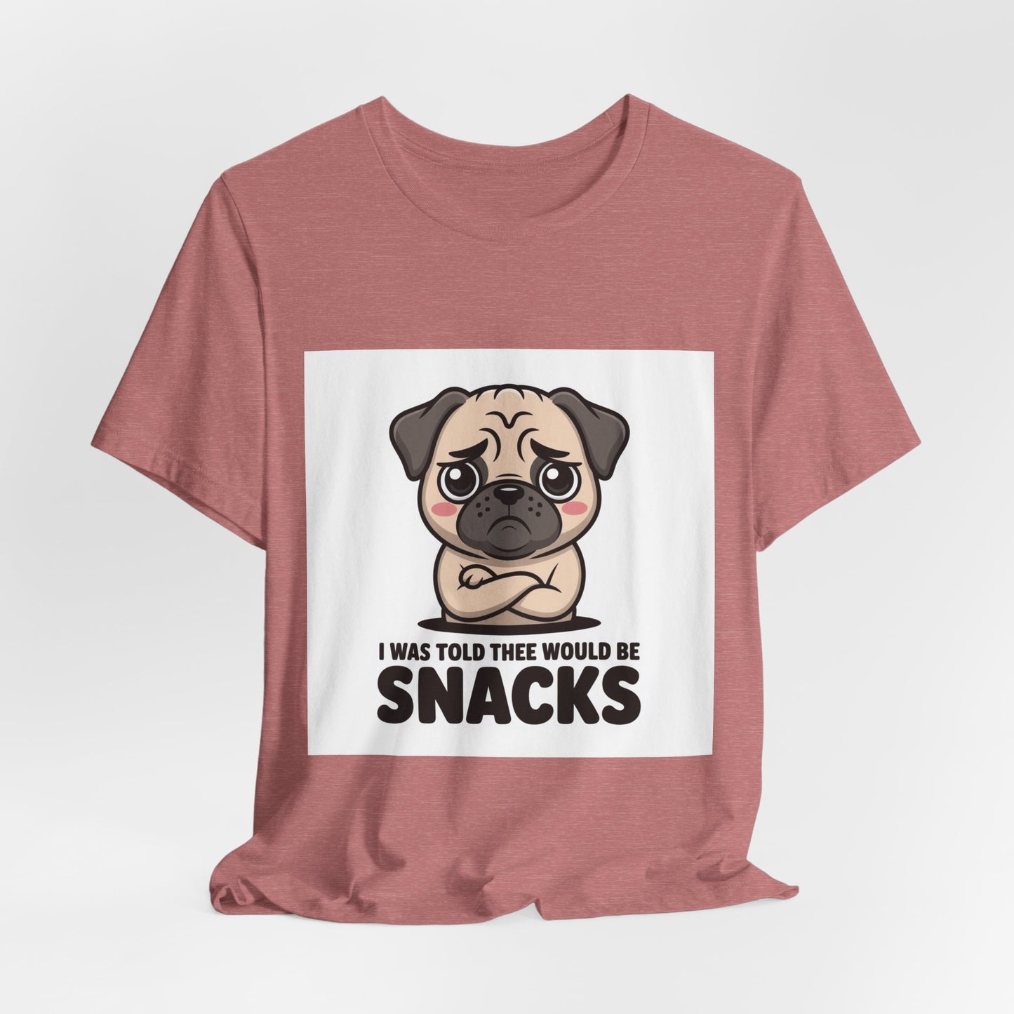 I Was Told There Would Be Snacks - Funny Pug T-Shirt for Dog Lovers