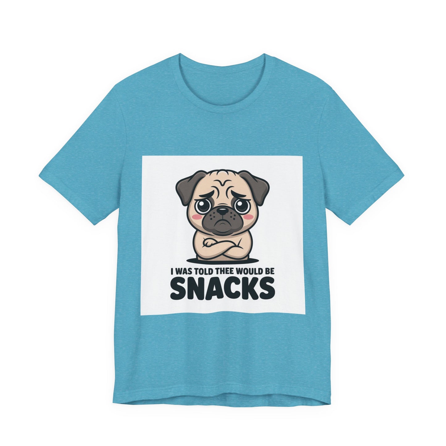 I Was Told There Would Be Snacks - Funny Pug T-Shirt for Dog Lovers