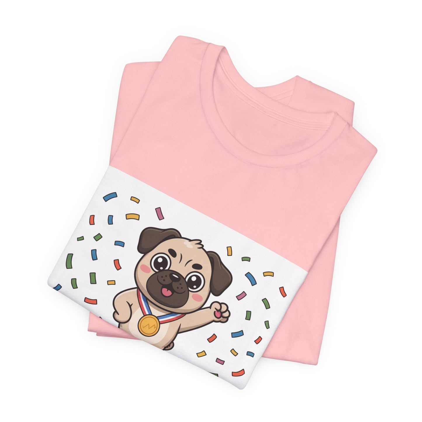 Wiggle Champion 2025 - Funny Pug T-Shirt for Dog Lovers