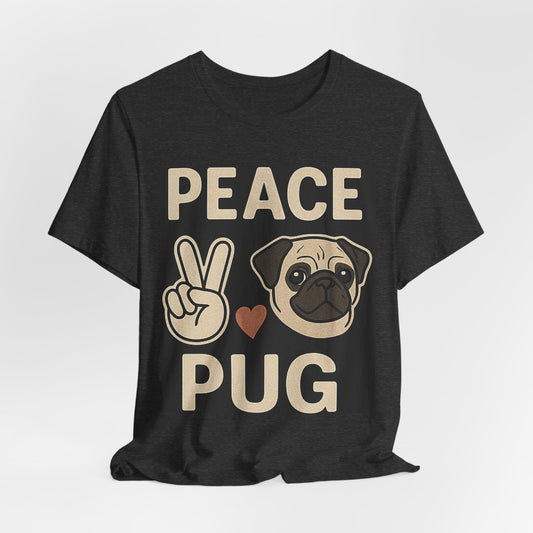 Peaceful Pug Unisex Tee - Fun Pet Lover Shirt, Dog Mom Gift, Animal Lover Apparel, Cute Pug T-Shirt, Casual Everyday Wear