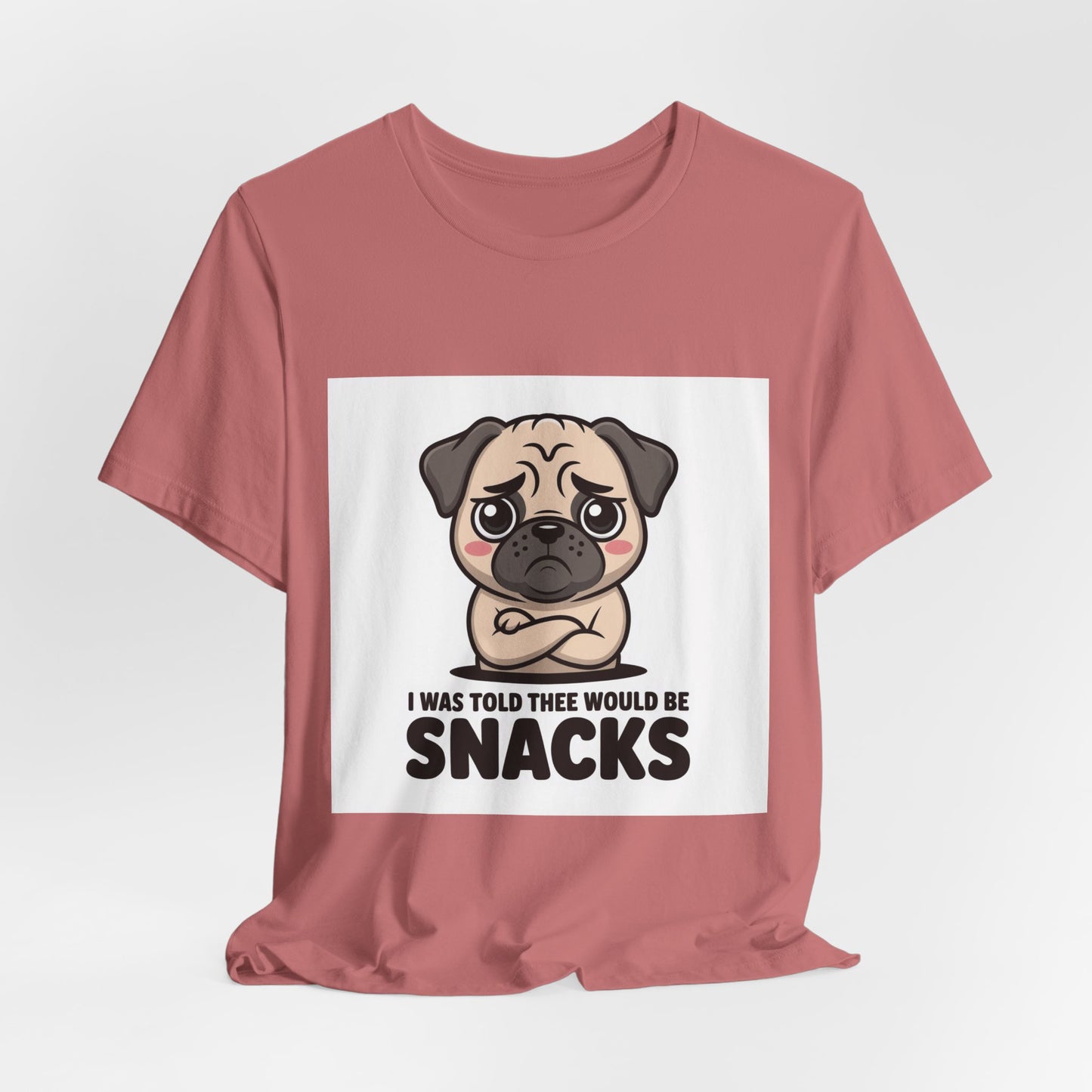 I Was Told There Would Be Snacks - Funny Pug T-Shirt for Dog Lovers