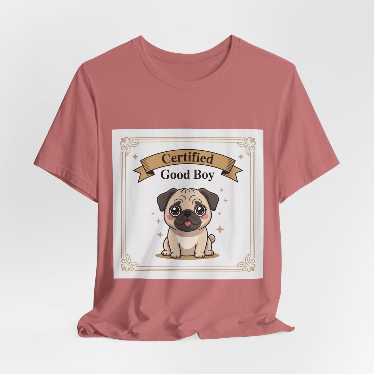 Certified Good Boy - Funny Pug T-Shirt for Dog Lovers
