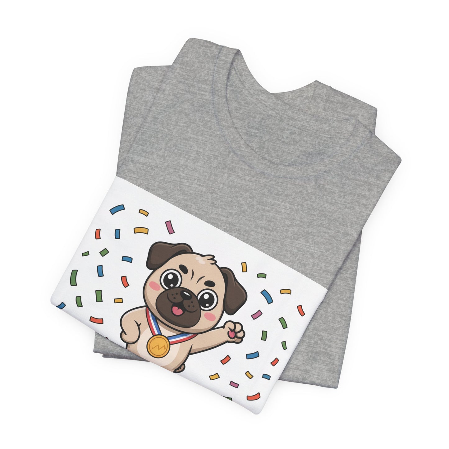 Wiggle Champion 2025 - Funny Pug T-Shirt for Dog Lovers