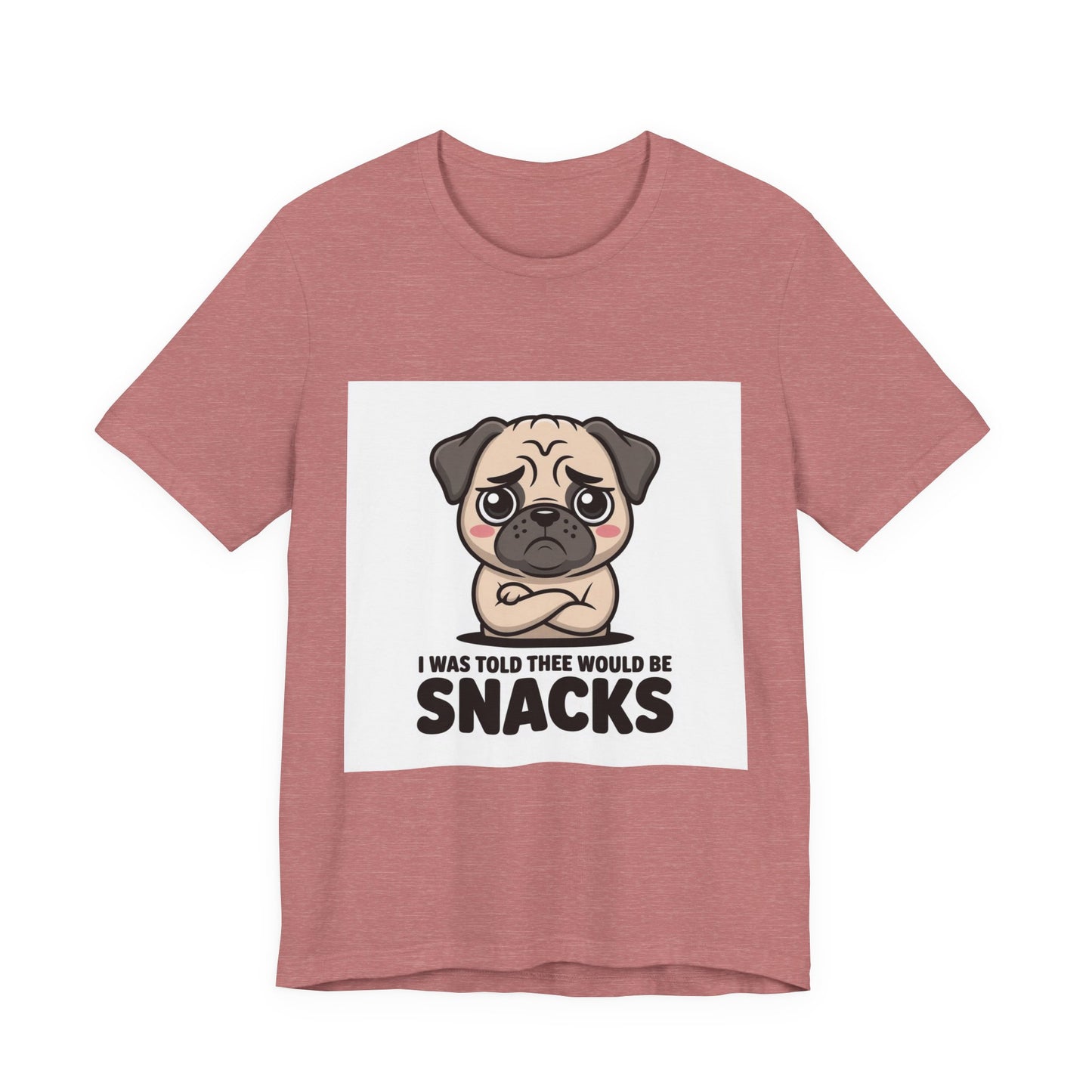 I Was Told There Would Be Snacks - Funny Pug T-Shirt for Dog Lovers