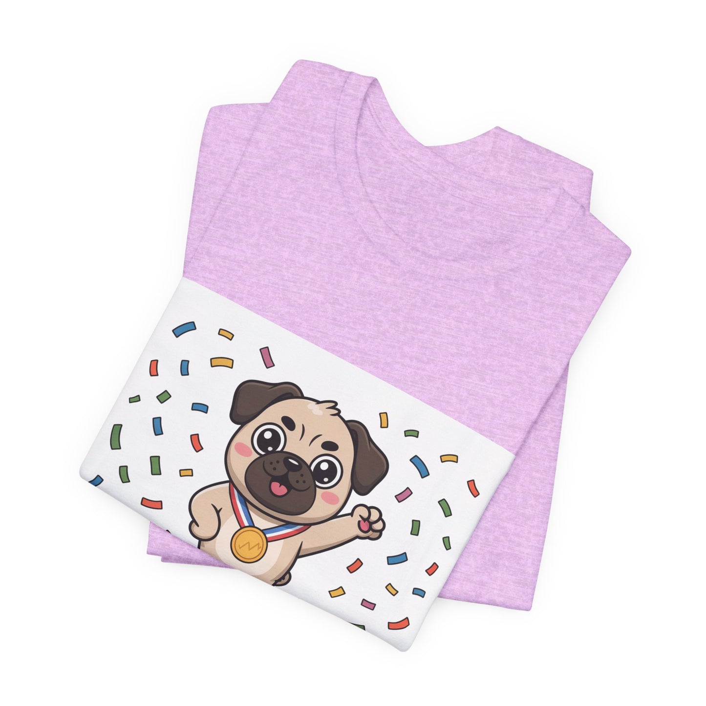 Wiggle Champion 2025 - Funny Pug T-Shirt for Dog Lovers