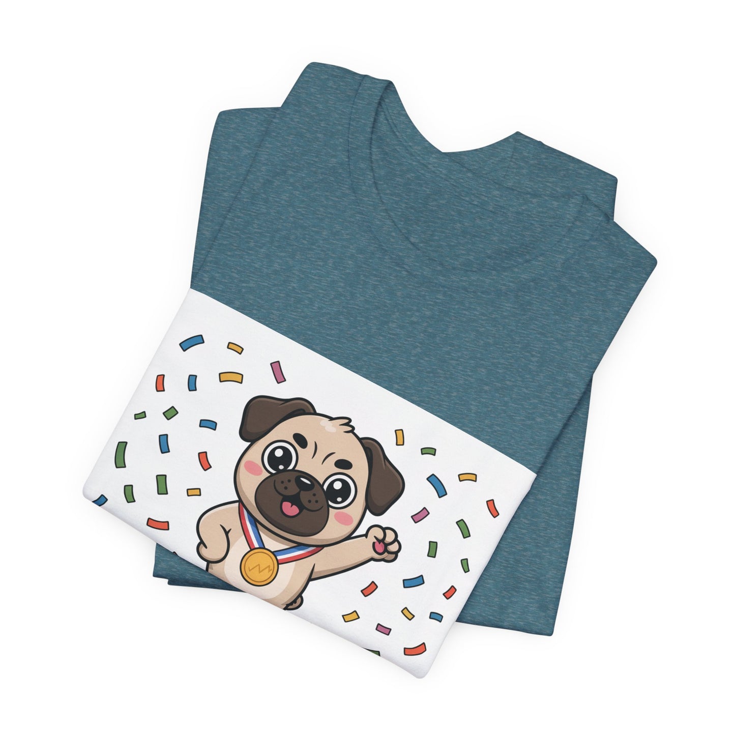 Wiggle Champion 2025 - Funny Pug T-Shirt for Dog Lovers
