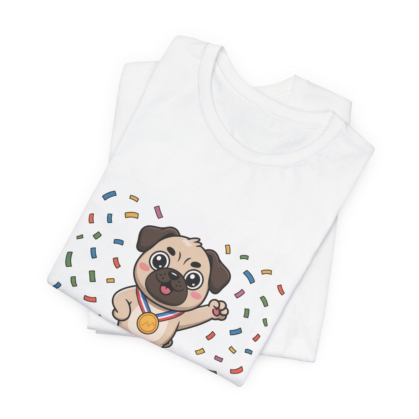 Wiggle Champion 2025 - Funny Pug T-Shirt for Dog Lovers