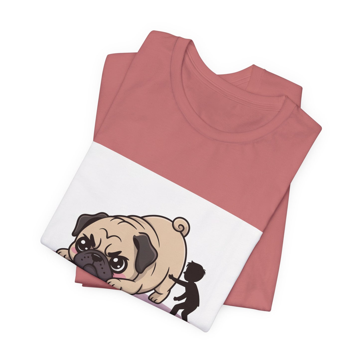 Running Late Because Pugs - Funny Pug T-Shirt for Dog Lovers