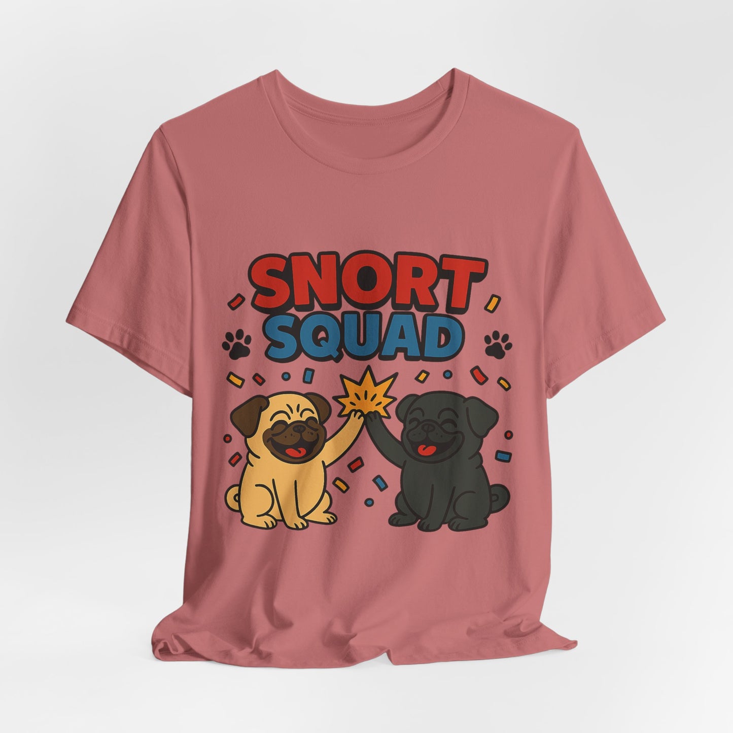 Snort Squad Pug Tee - Funny Pug T-Shirt for Dog Lovers