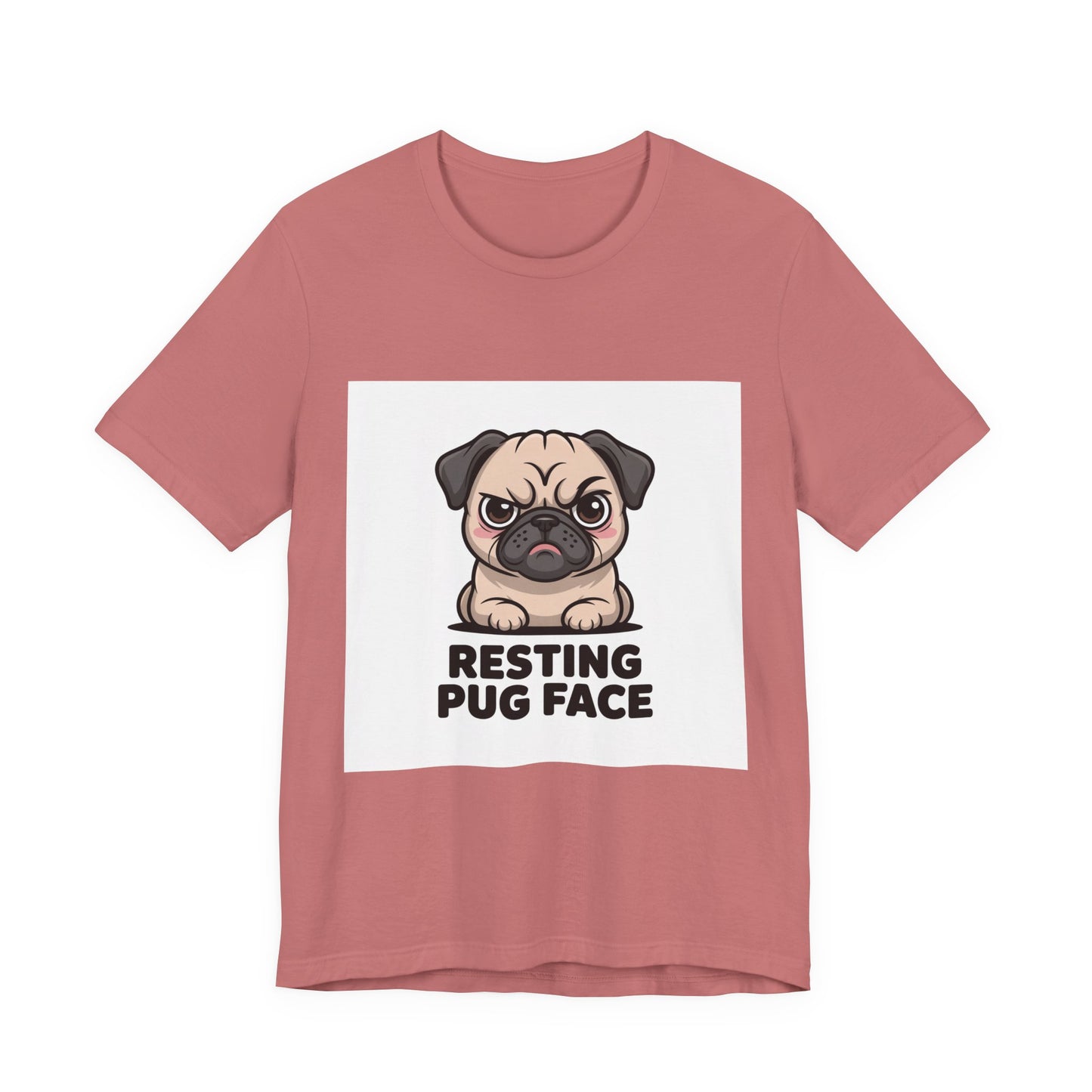 Resting Pug Face - Funny Pug T-Shirt for Dog Lovers