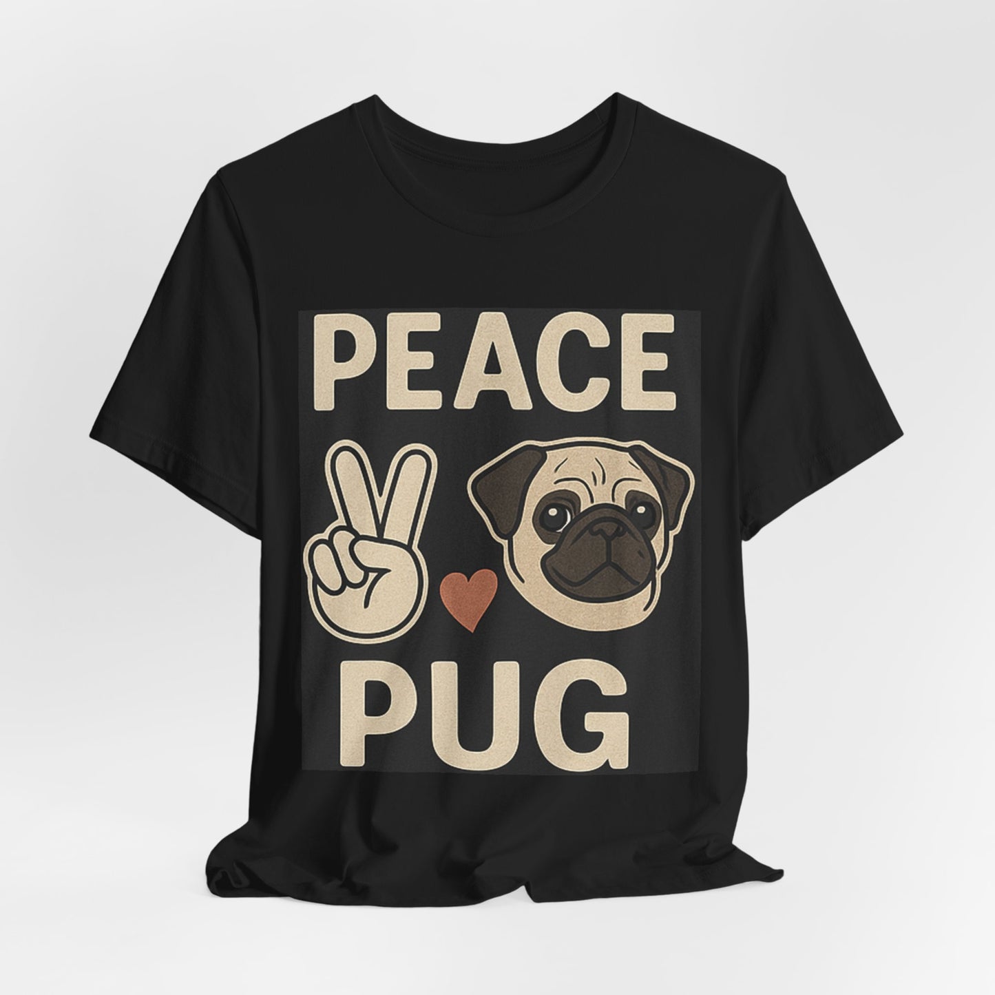 Peaceful Pug Unisex Tee - Fun Pet Lover Shirt, Dog Mom Gift, Animal Lover Apparel, Cute Pug T-Shirt, Casual Everyday Wear
