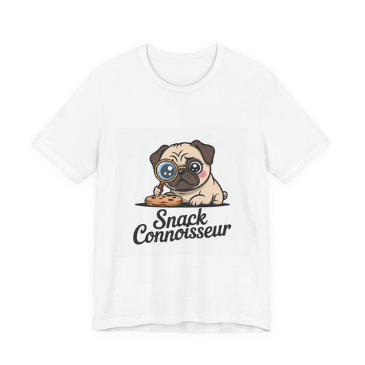 Snack Connoisseur - Funny Pug T-Shirt for Dog Lovers