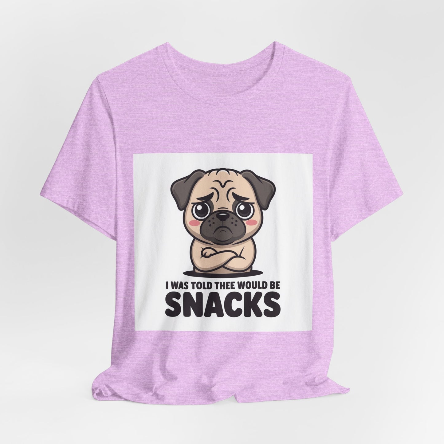 I Was Told There Would Be Snacks - Funny Pug T-Shirt for Dog Lovers
