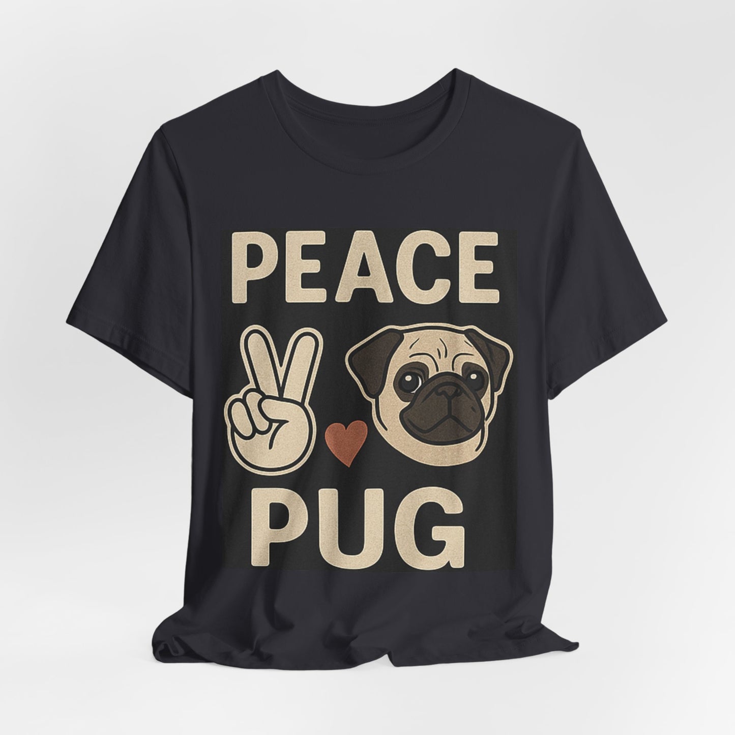 Peaceful Pug Unisex Tee - Fun Pet Lover Shirt, Dog Mom Gift, Animal Lover Apparel, Cute Pug T-Shirt, Casual Everyday Wear