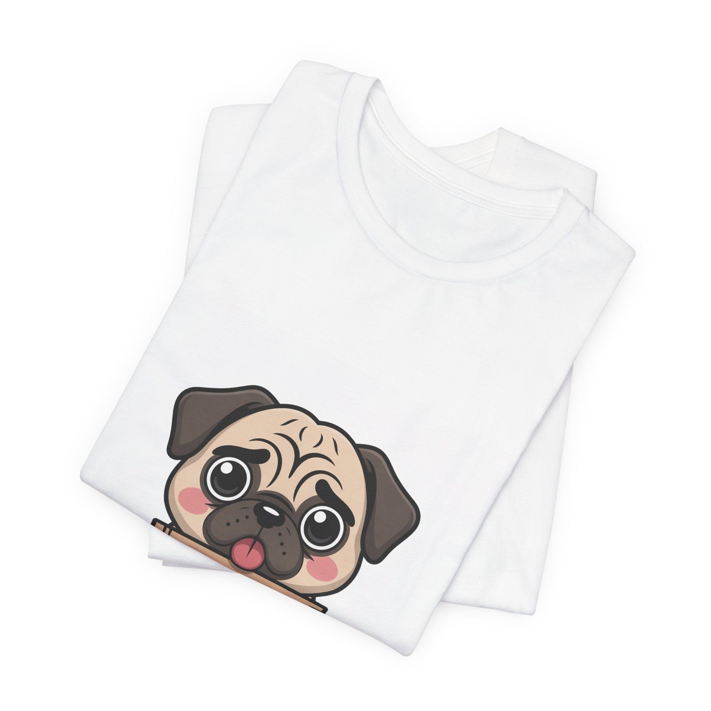 Will Work For Treats - Funny Pug T-Shirt for Dog Lovers
