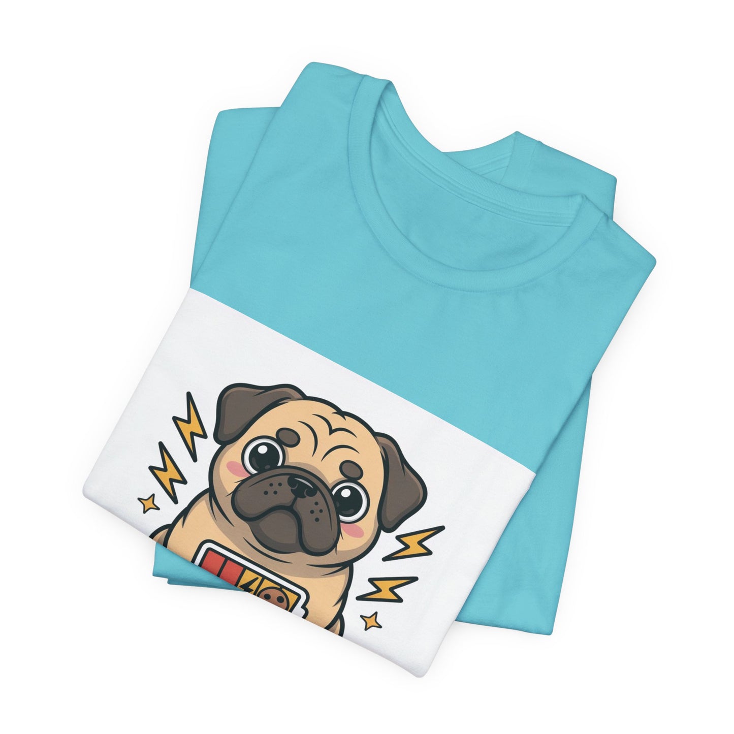 Powered By Treats - Funny Pug T-Shirt for Dog Lovers