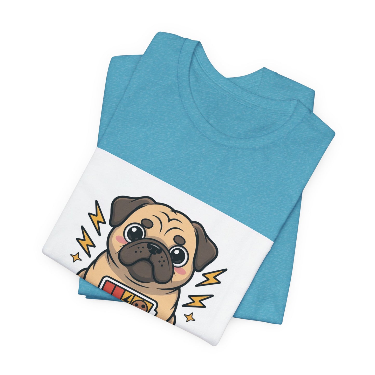 Powered By Treats - Funny Pug T-Shirt for Dog Lovers